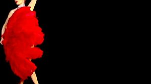 She asks, Want to see me strip in this slutty burlesque costume, ripping clothes off my big boobs?