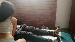 Horny Young Girl Jerks Me Off And Milks Me With Her Mouth Close Up