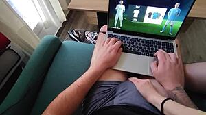 Boyfriend wants fifa but i crave his cock!