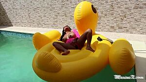 BBC Dildo Too Big For Maxine's Asian Pussy Hole