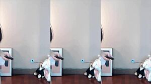 chinese girl strips while dancing fast!