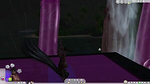 I play Sims 4 with futa ladyboys in a tropical group scene