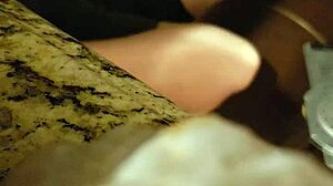 Julie Jiggles gives intense blowjob and swallows cum on hidden cam