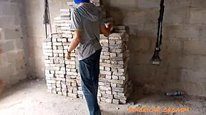 dude, my friend and i totally wrecked my stepmom outside on the bricks!