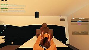 Roblox Porn Blacked with Monster Cock Deepthroat and Rough Anal Group