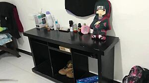 Hermanastra cachonda receives cum in mouth after doggystyle and cowgirl riding