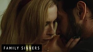 Family Sinners - Blonde Stepsister Moans Loudly As Her Stepbrother Rubs And Fingers Her Shaved Pussy