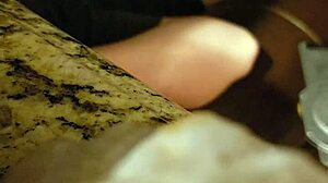 Julie Jiggles gives intense blowjob and swallows cum on hidden cam