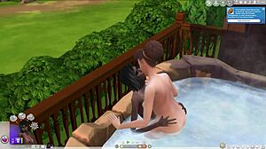 I play Sims 4 with futa ladyboys in a tropical group scene