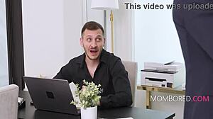 Stress relief with Asian milf in wild office gangbang.