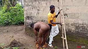 Did The New Electrician Fuck His BBW Madam Outside?