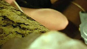 Julie Jiggles gives intense blowjob and swallows cum on hidden cam