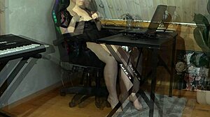 Redhead Milf Watches Porn and Masturbates with Intense Orgasms