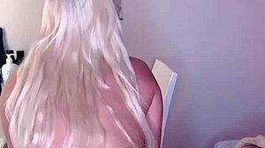 This blonde twerks her huge oiled ass and tits.