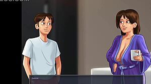 summer time saga with jenny and step mom in a steamy shower scene