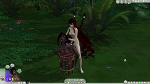 I play Sims 4 with futa ladyboys in a tropical group scene