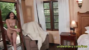 On the beach, a horny teen seduces her nudist neighbor with her wet pussy and fucks him hard.