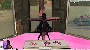 I play Sims 4 with futa ladyboys in a tropical group scene