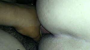 Latina with big ass and natural tits gets cum through her pussy and ass