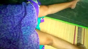 Desi Aunty with Big Boobs Presses Against Man in Homemade Outdoor Fucking