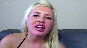 Ebony dominates redhead with whipping and anal