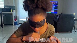 young lightskin ebony masked afro ruby panda gets asshole stuffed with bbc 1st time ever