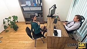 Loan4k mission done, he fucked my ass on the desk