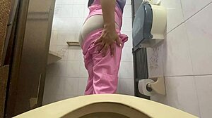 Camara catches nurse peeing in hospital bathroom - damn, that ass! 😍