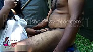 indian village aunty feels risky outdoor public fuck