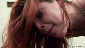 Can Busty Lesbian Dominate And Whip Redhead?