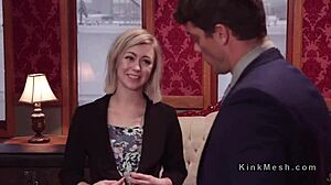 Young university student enjoys total erotic massage session