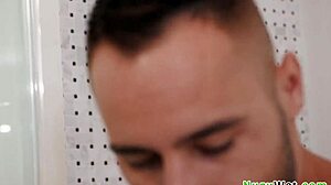 Busty Blonde Masseuse Cherry Kiss Prepares Client Milan Ponjevic for Wet Pussy Nuru Massage.