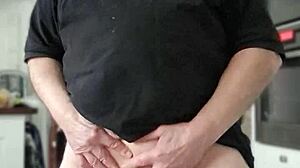 Chris, the old man, strips and talks dirty, ripping clothes in the process.