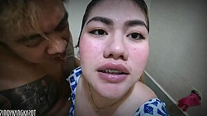 Chubby Amateur Teases Daddy in Steamy Shower Foreplay.