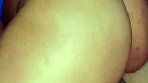 cabalgando hard on delivery guy until he finishes on my tight black ass