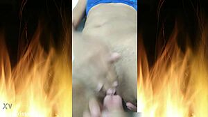 beautiful brunette in blue lingerie trailer 08