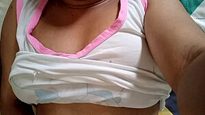 Latina slut gets up with wet panties smelling of vagina and masturbates.