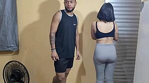 wow, personal trainer bangs latina student at home!!