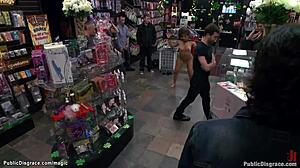 Stunning Latina's Ass Gets Fucked in Public Bondage Scene with Anal and Flashing Fetish