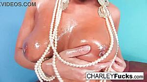 Charley Chase Oiled Up with Pearls!