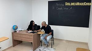 Sarah Black Rides Tight Pussy