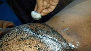 Hubby shaves desi housewife's pussy in homemade video