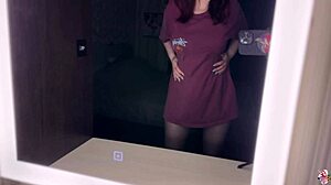 Happy amateur couple shares passionate moments!