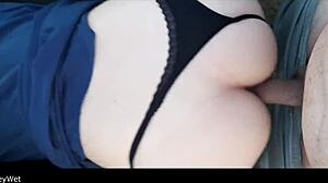 Super slim cutie takes double anal and ATM