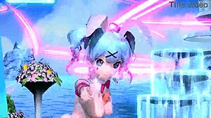 Hatsune Miku in Nude Rabbit Hole Costume from Ai No Uta Project Diva Mod