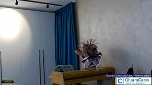 Helenwaldorf Claps Ass In Black Thong Corset