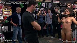 Stunning Latina's Ass Gets Fucked in Public Bondage Scene with Anal and Flashing Fetish