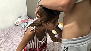 convenzo a mi sexy hermanastra para que nos folle mientras mis padres no están en casa -historia completa