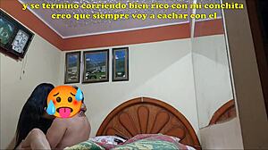 husband offers me as a submissive latina puta to his mature chubby amigo for cash help 😏