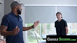 Pounding blonde bimbo with big black cock to put her in place?